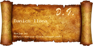 Danics Ilona névjegykártya