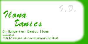 ilona danics business card